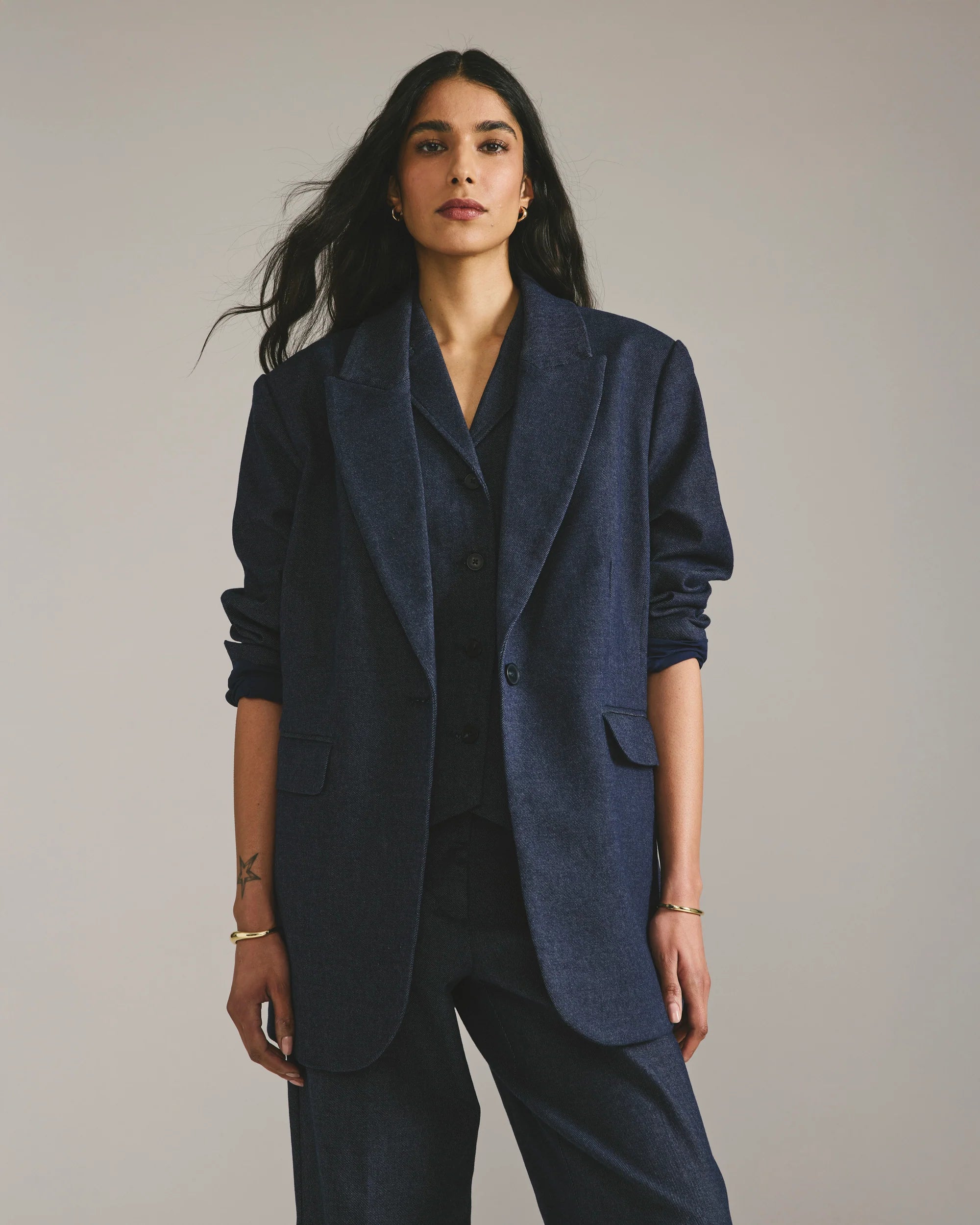 Denim Look Blazer
