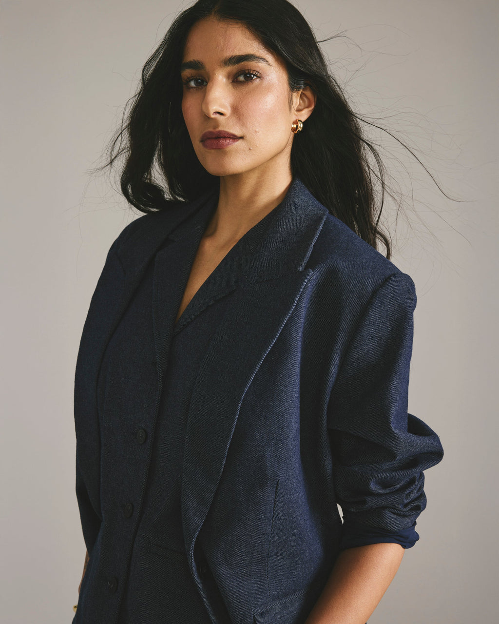 Denim Look Blazer
