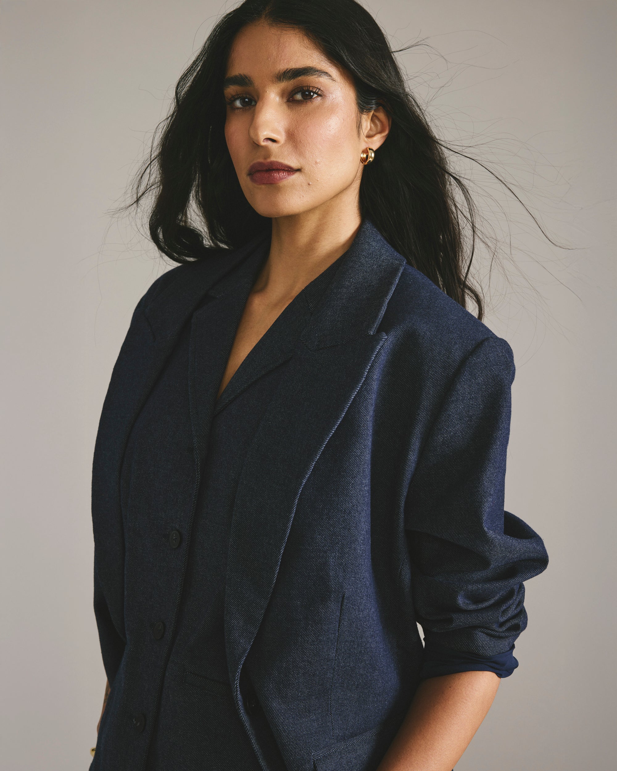 Denim Look Blazer