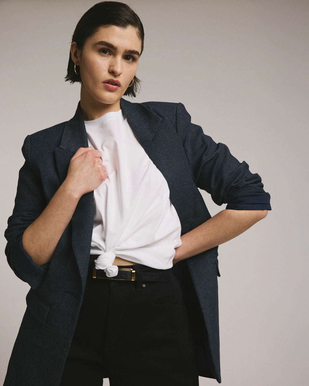 Denim Look Blazer